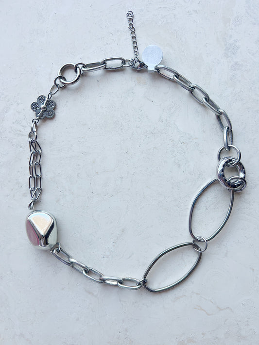 Reworked Metal | Lunar Loop Necklace