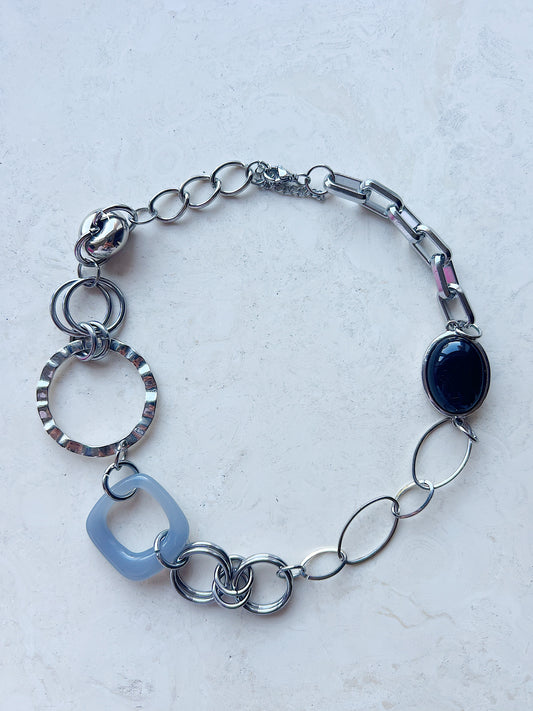 Reworked Metal | Chrome Bloom Necklace