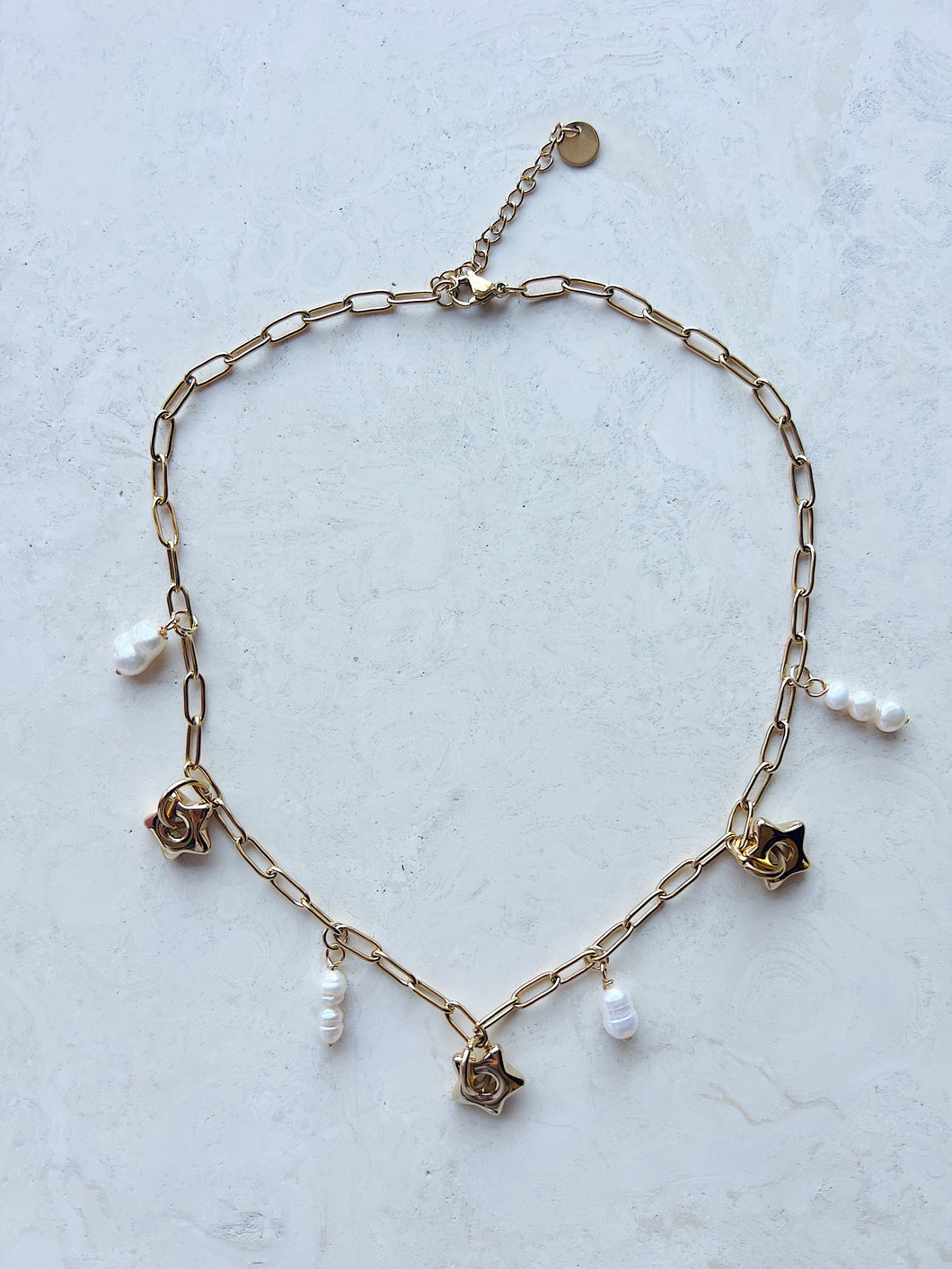 Reworked Metal | Golden Stars Necklace