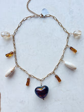 Load image into Gallery viewer, Reworked Metal | Amber Heart Necklace
