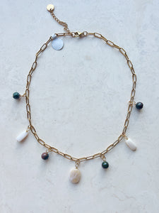 Reworked Metal | Stone Necklace