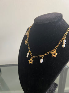 Reworked Metal | Golden Stars Necklace