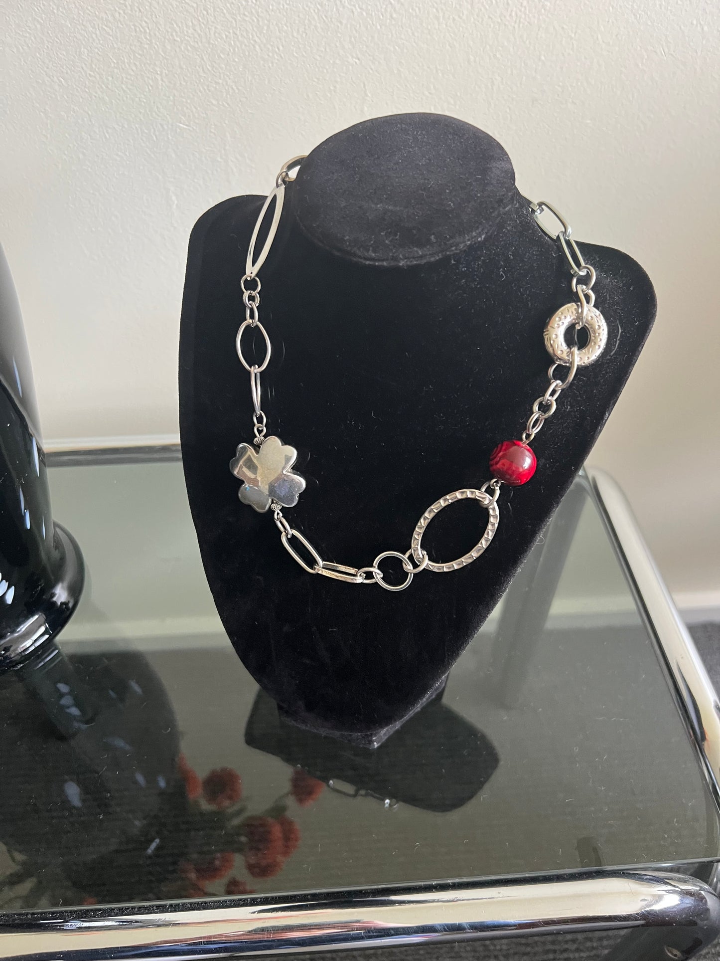 Reworked Metal | Four Leaf Necklace