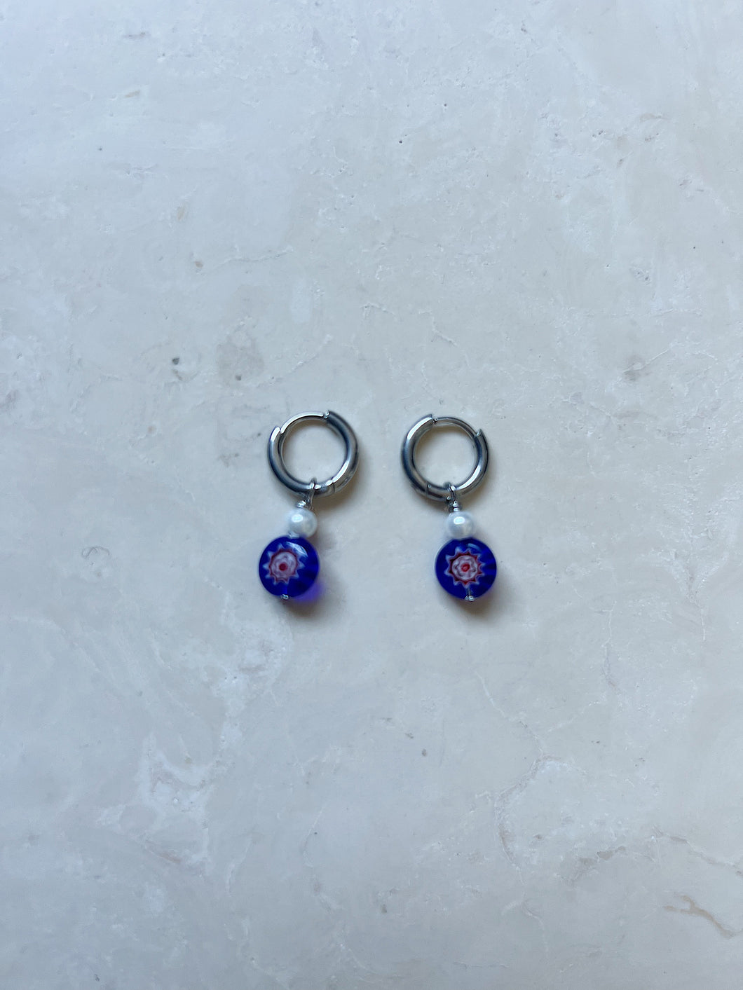 Earrings | Cobalt Millefori