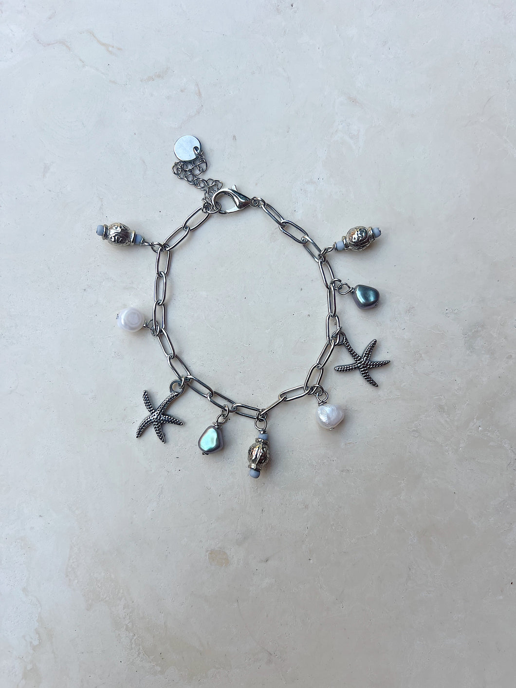 Reworked Metal Bracelet | Star Fish Charms
