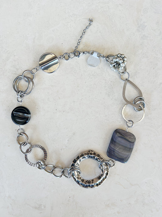 Reworked Metal | Grey Matter Necklace