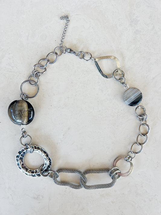 Reworked Metal | Cosmic Loop Necklace