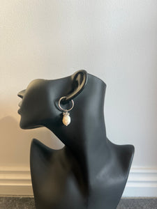 Earrings | Large Silver Pearl