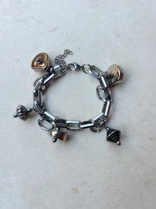 Reworked Metal Bracelet | Silver Charms