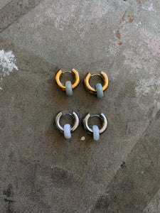 Silver | Stone Earrings