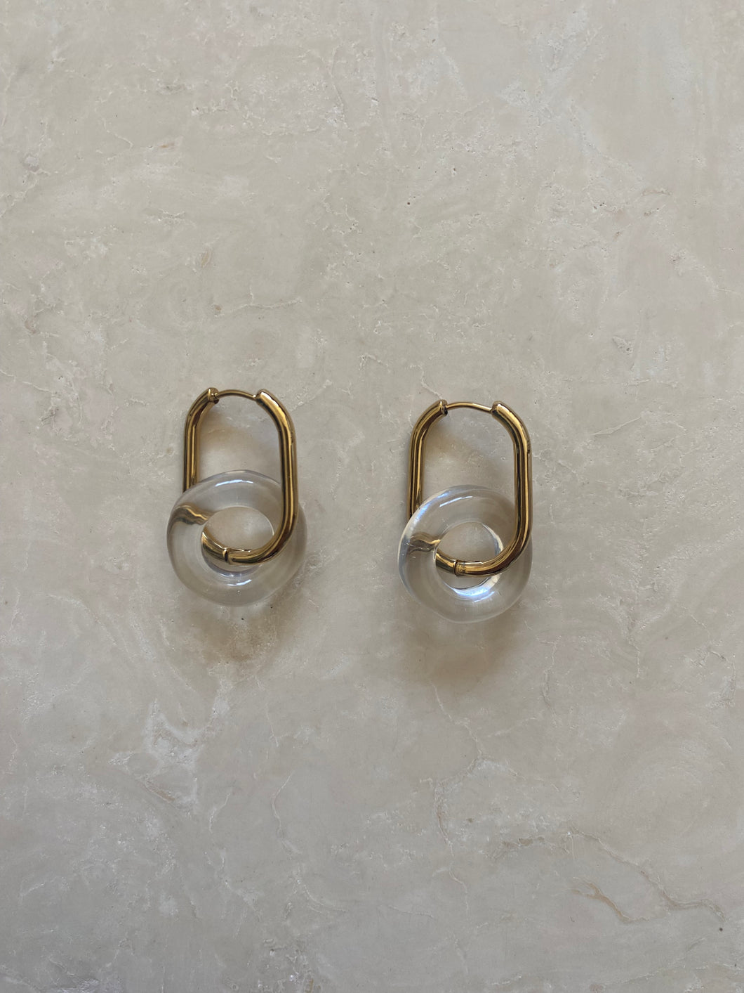 Gold | Resin Donut Earrings