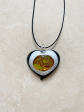 Load image into Gallery viewer, Pendant | Orange Glass Heart Necklace
