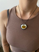 Load image into Gallery viewer, Pendant | Orange Glass Heart Necklace
