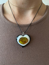 Load image into Gallery viewer, Pendant | Orange Glass Heart Necklace
