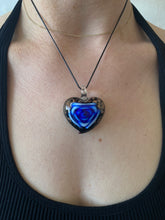 Load image into Gallery viewer, Pendant | Blue Glass Heart Necklace
