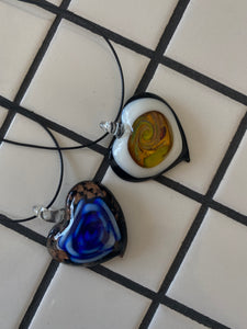 Pendant | Orange Glass Heart Necklace