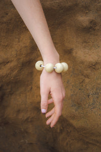 Stone | Cream Glass Bracelet