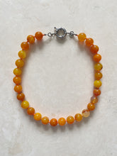 Load image into Gallery viewer, Stone | Orange Stripe Agate Jade Necklace
