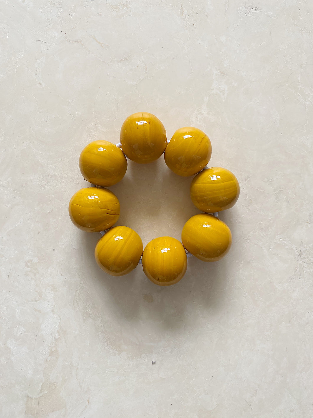 Stone | Mustard Glass Bracelet